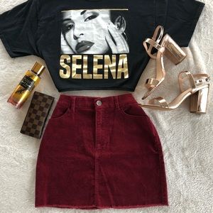 2/$30 Selena Black White Gold Crop Top